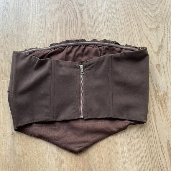 Edit by Nine Brown Corset Top - Picture 3 of 5